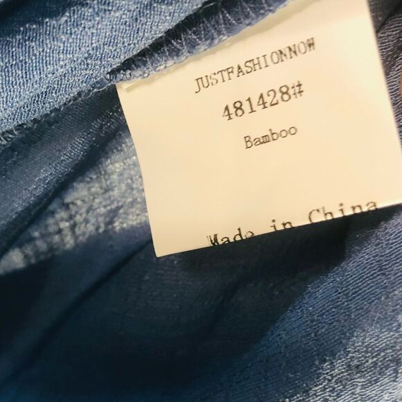 Tunic 3/4 Sleeve Blue M shark bite Loose Fit - Picture 7 of 10